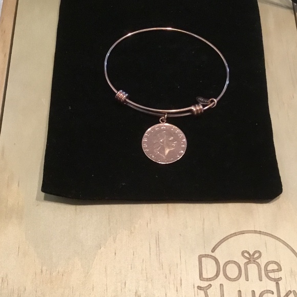 Milor Jewelry - ✨ NWOT MADE IN ITALY COIN CHARM ROSE GOLD BRONZE MILOR BANGLE BRACELET